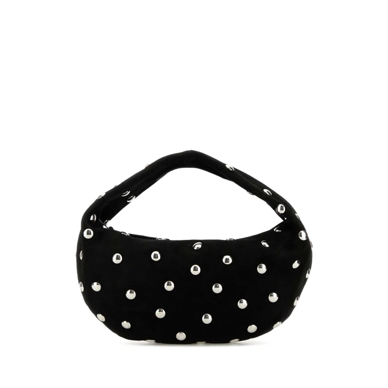 Khaite Black Suede Medium Olivia Shoulder Bag