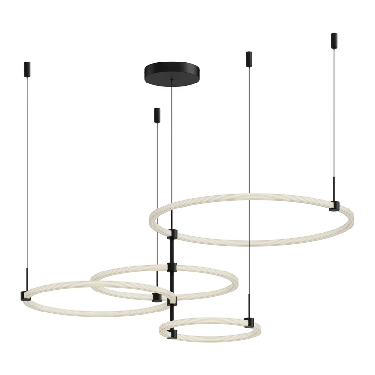 Black LED Chandelier from the Bruni Collection