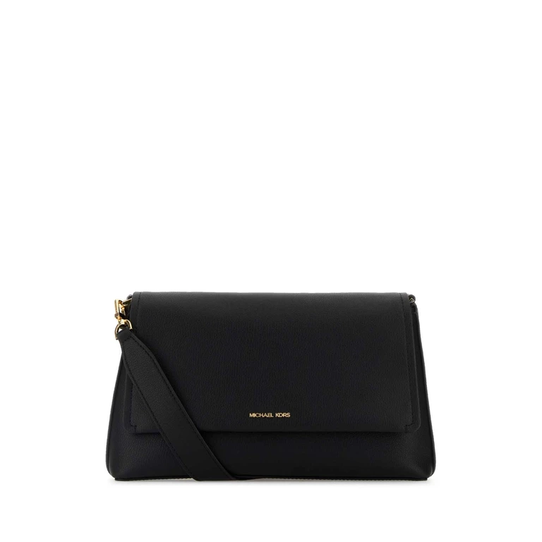 Michael Kors Black Leather Nessa Crossbody Bag