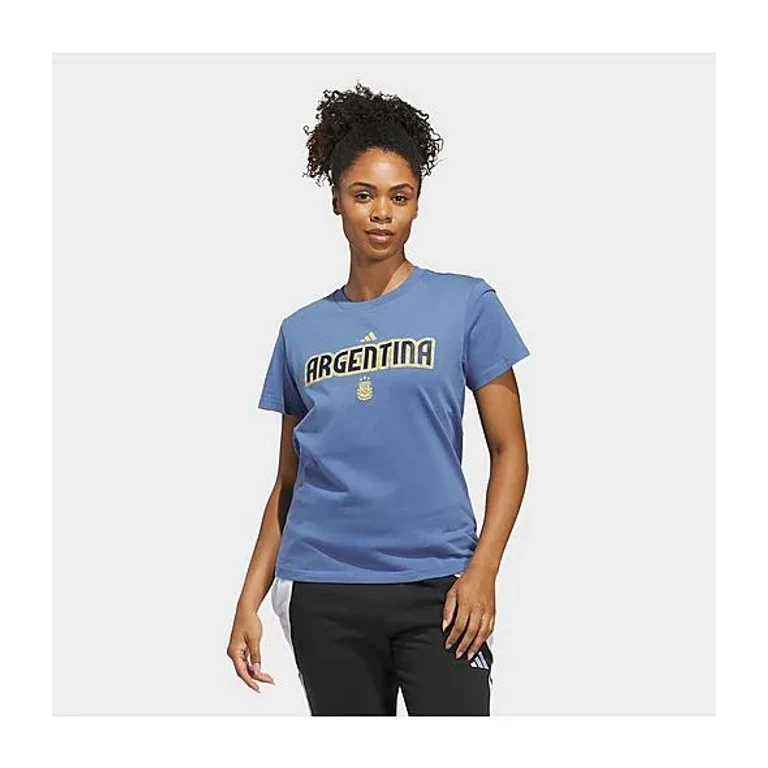 adidas Women's FIFA World Cup 2026 Argentina Home Graphic T-Shirt in Crew Blue Size: XS