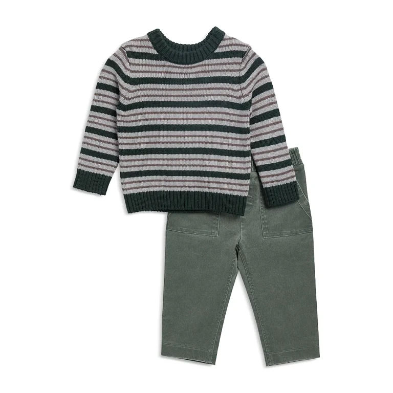 Splendid Boys' Forest Fun Striped Sweater & Pants Set - Baby
