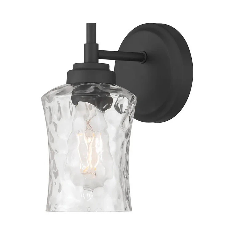 Matte Black Wall Sconce from the Clarvyn Collection
