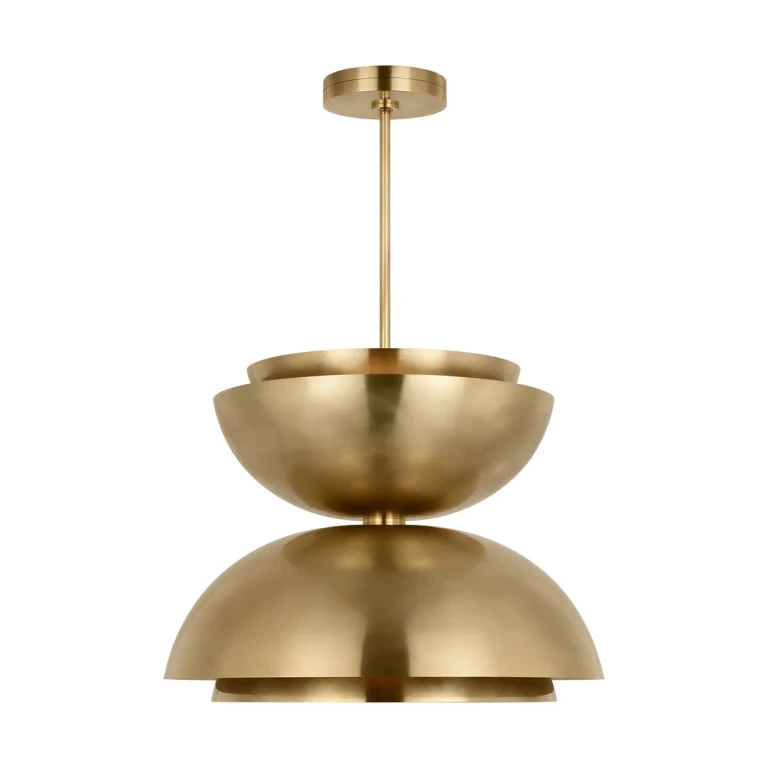 Natural Brass LED Pendant from the Shanti Collection