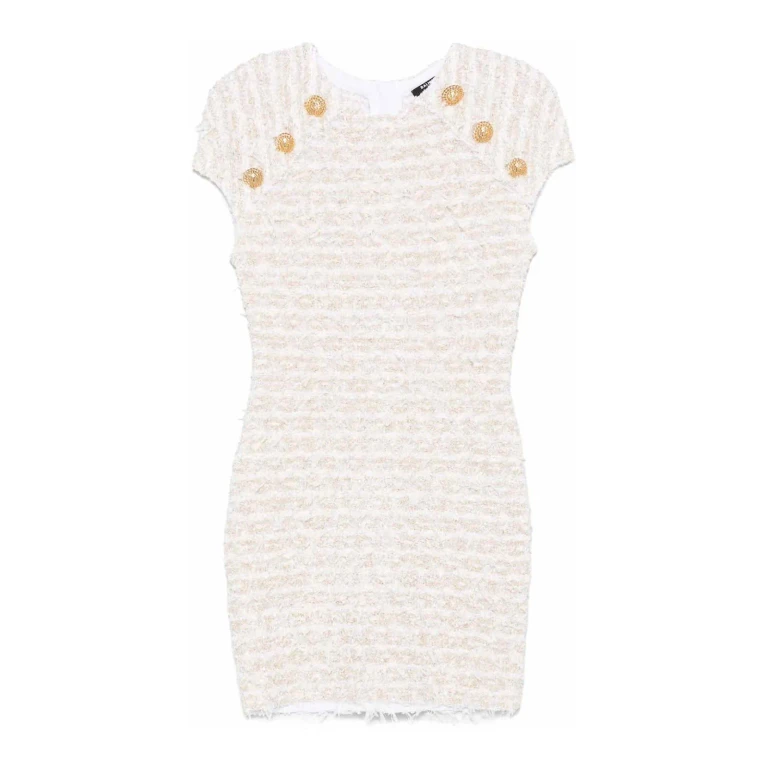 Balmain Robe Courte - Blanc