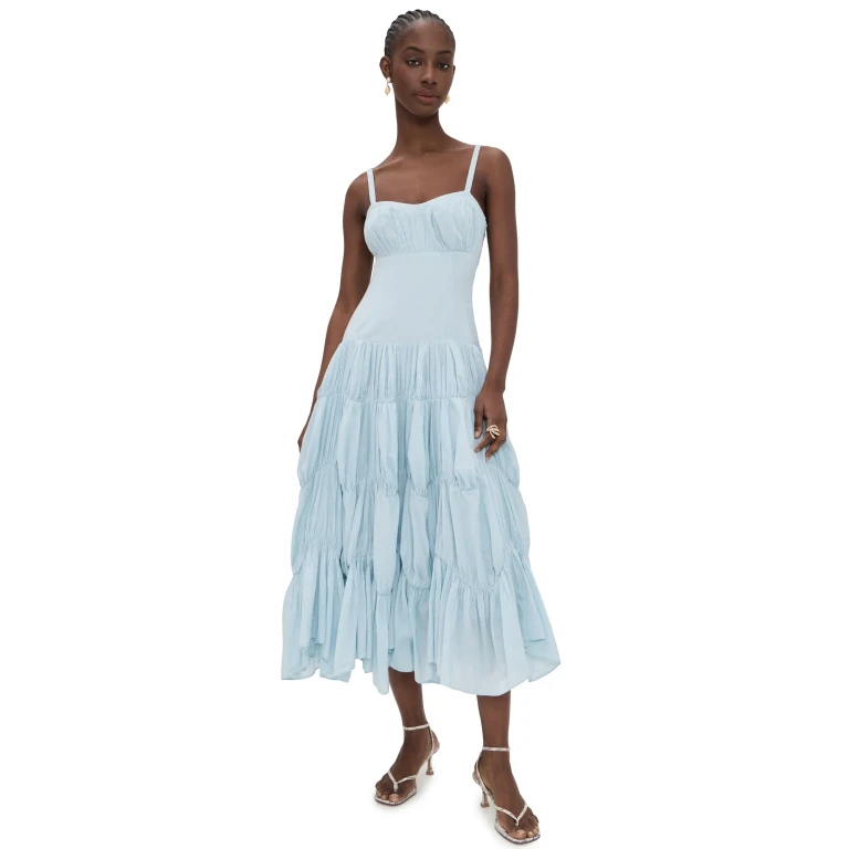 Ulla Johnson Emmalina Midi Dress Adriatic 0