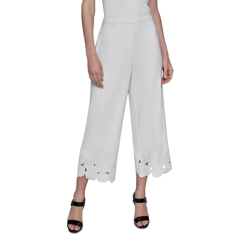 Karl Lagerfeld Paris Flora Cut Out Cropped Pants