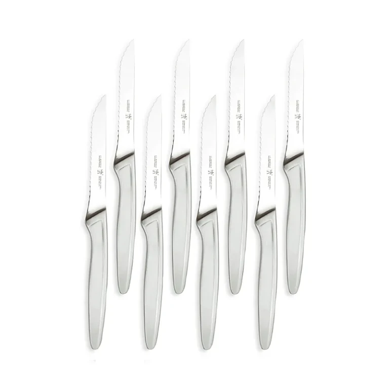 8-Piece Stainless Steel Serrated Steak Knife Set