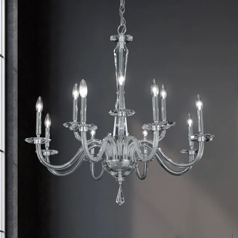 Habsburg 12-Light Chandelier in Polished Chrome