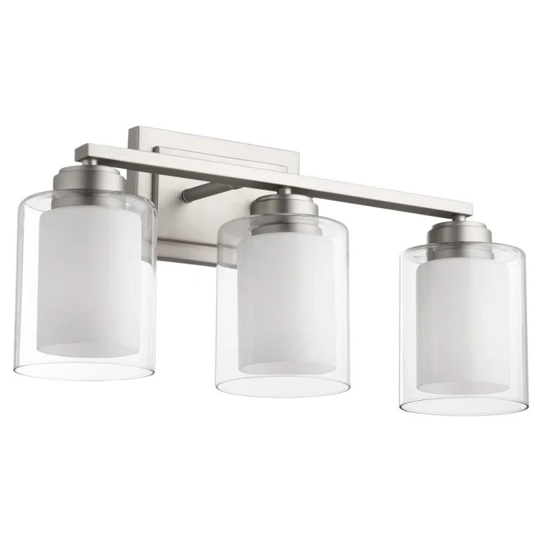 Satin Nickel Three Light Vanity from the 582 Vanities Collection