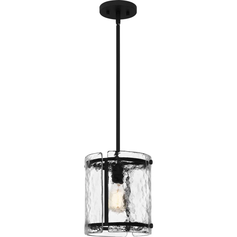 Earth Black One Light Mini Pendant from the Fortress Collection