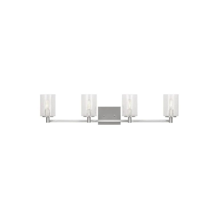 Brushed Steel Wall Bathroom Vanity Light from the Parker Collection