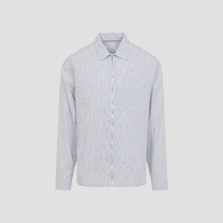Prada Cotton Shirt Blue - Men