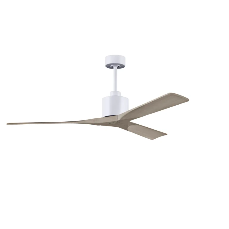 Nan 6-Speed DC 60 Ceiling Fan in Matte White with Gray Ash blades