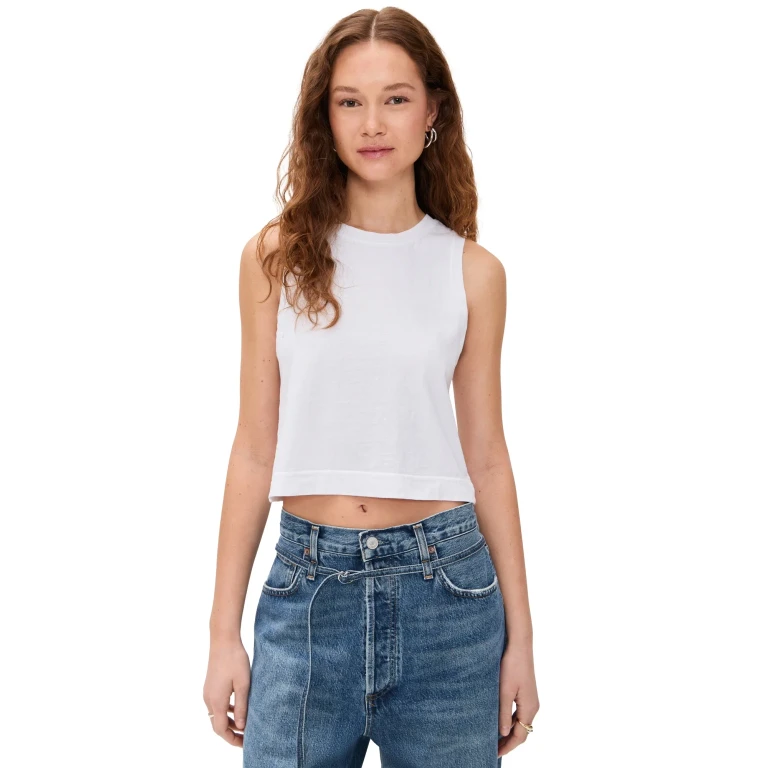 perfectwhitetee Gracie Tank Top White L