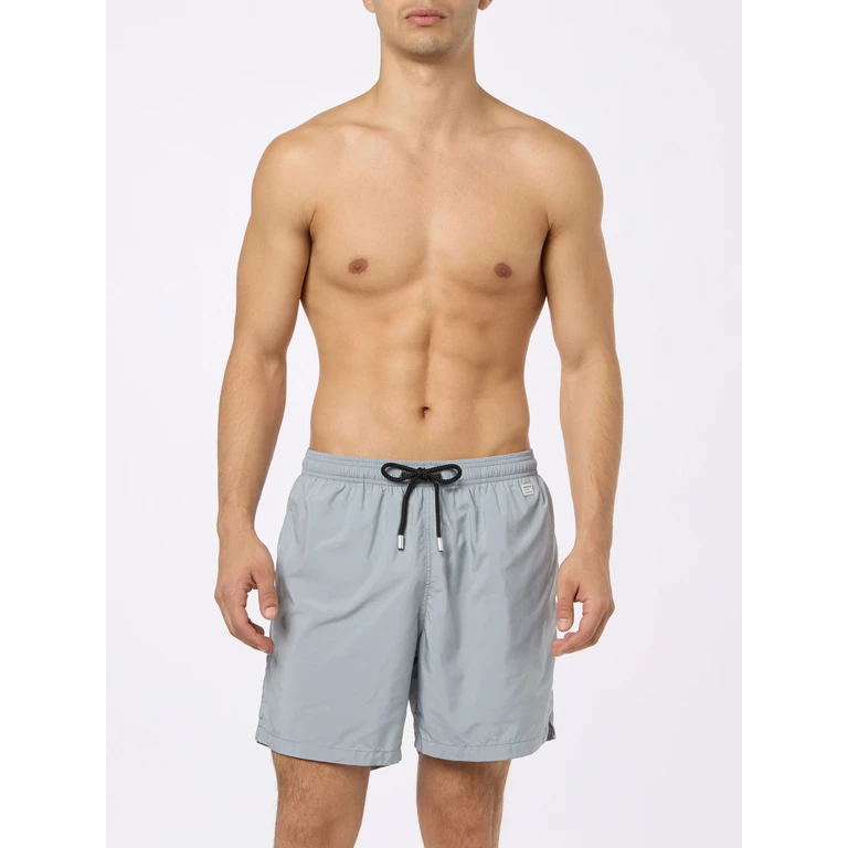 Mc2 Saint Barth Man Lightweight Fabric Grey Swim Shorts Lighting Pantone Pantone Special Edition Swimshort - Men