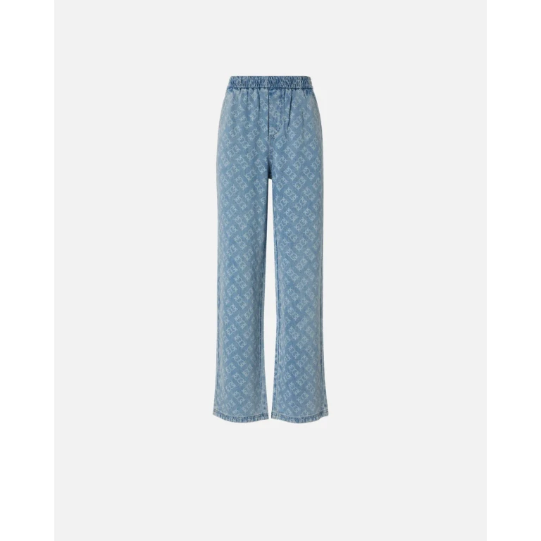 Pinko - Pantalon en denim avec logo Love Birds - M