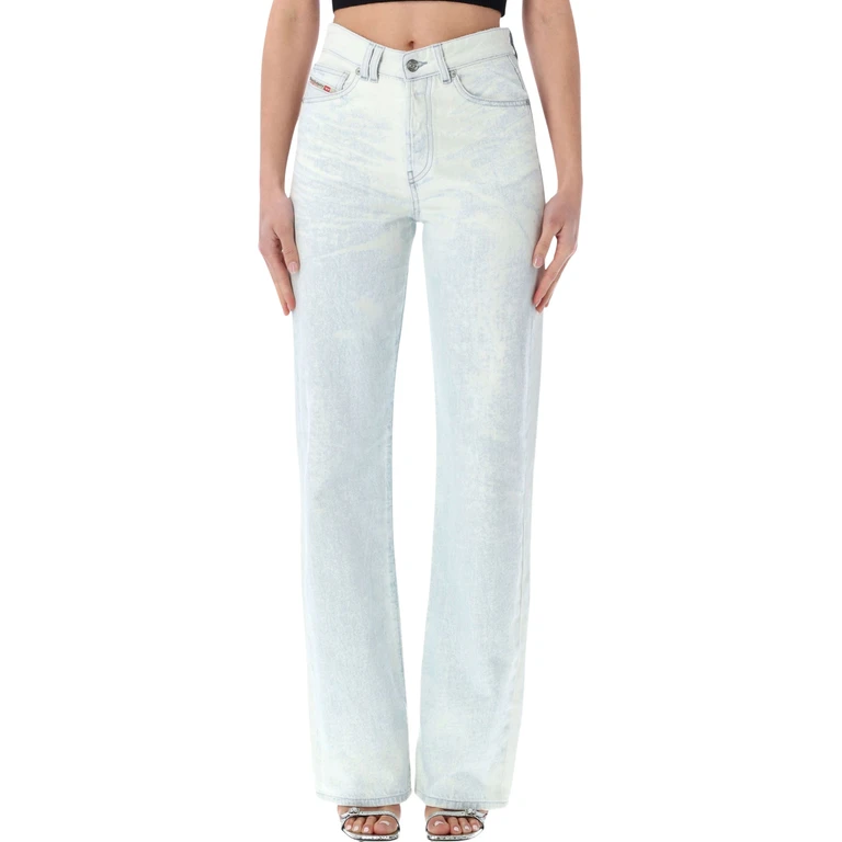 Diesel 1971 D-Sent regular satin jeans Light Blue Cotton - Women