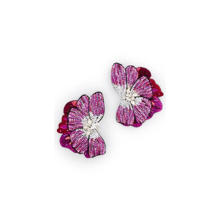 Mignonne Gavigan Violeta Earrings Deep Purple One Size