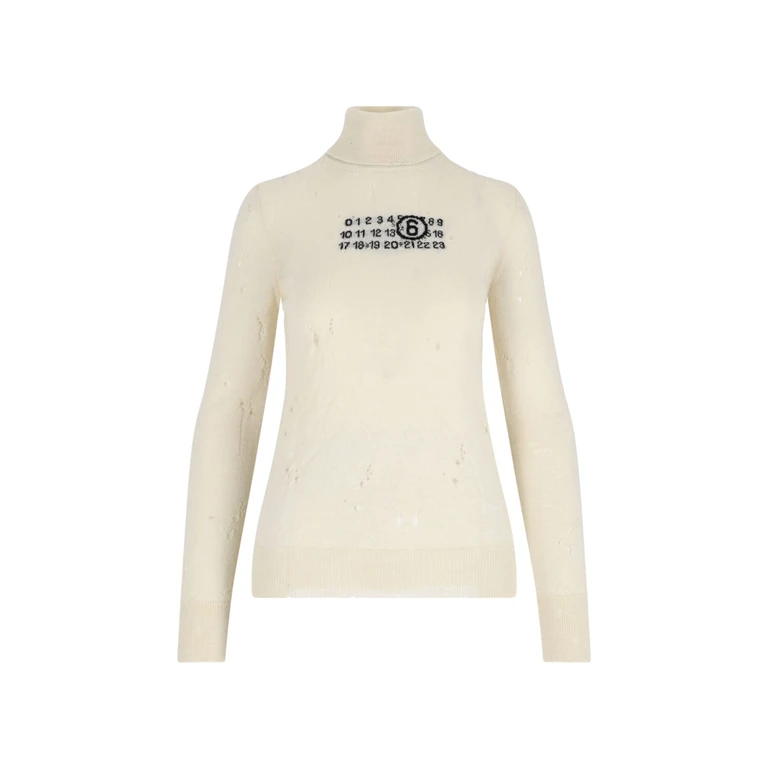 MM6 Maison Margiela Pull Col Bateau - Blanc