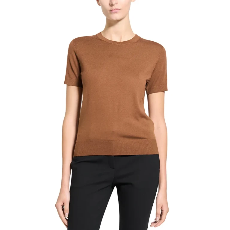 Theory Lightweight Wool Short Sleeve Top