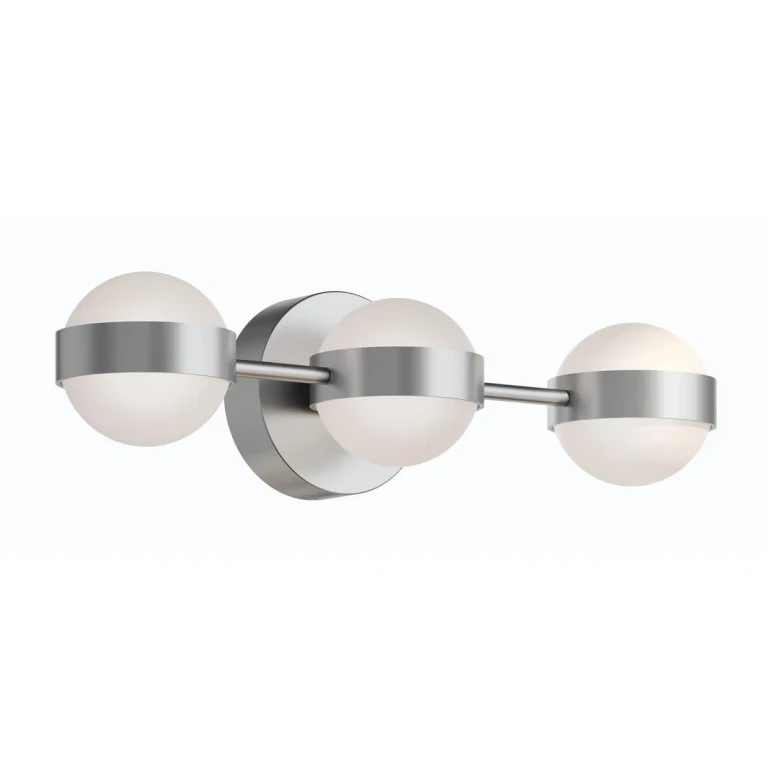 Satin Nickel LED Bathroom Vanity Light from the Verona Collection