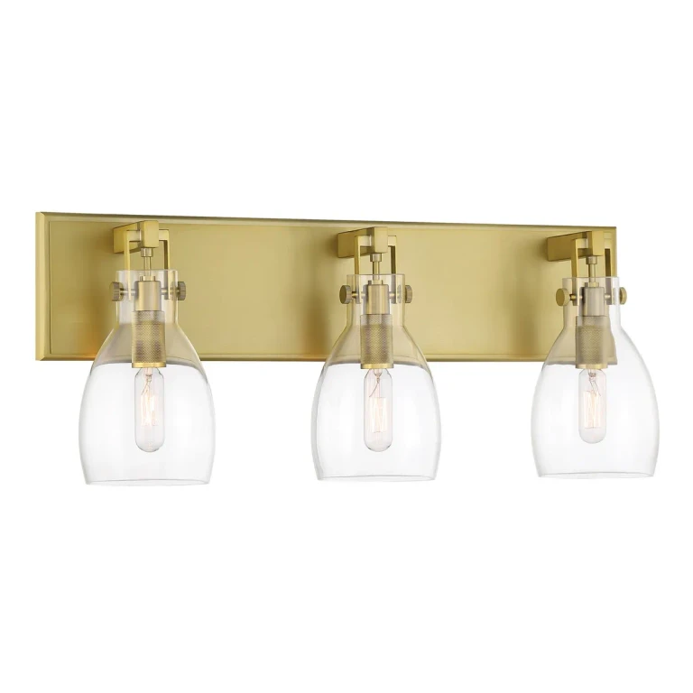 Soft Brass Bathroom Vanity Light from the Tiberia Collection