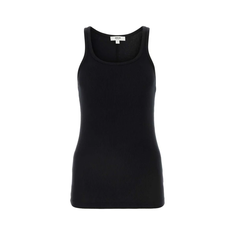 AGOLDE Black Stretch Modal Blend Zane Tank Topâ