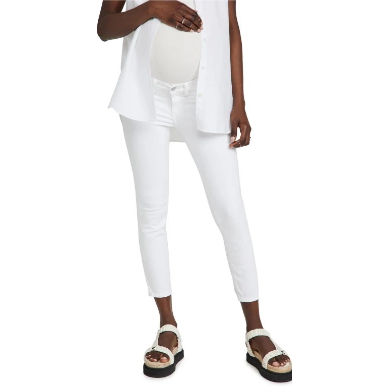 DL1961 Florence Crop Skinny Maternity Jeans Milk 28