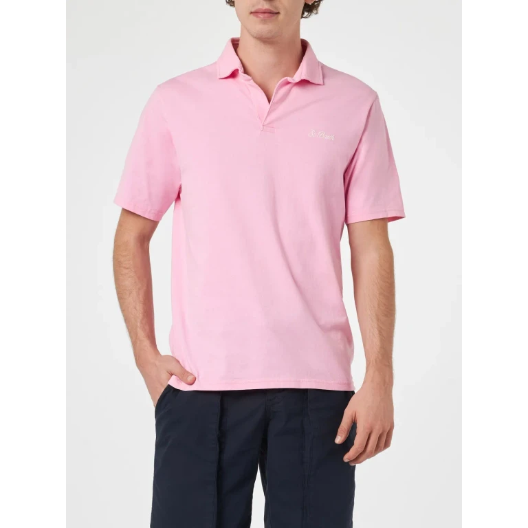 MC2 Saint Barth Brighton Pink Cotton Jersey Polo Shirt