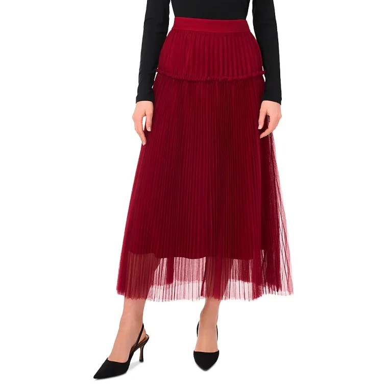 Vince Camuto Pleated Midi Skirt