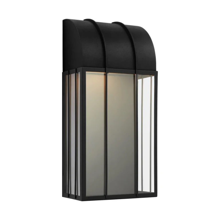 Visual Comfort Studio Veronica Outdoor Wall Light in Textured Black by Lauren Ralph Lauren