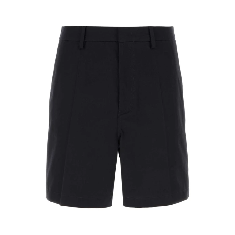 Valentino Garavani Midnight Blue Stretch Cotton Bermuda Shorts