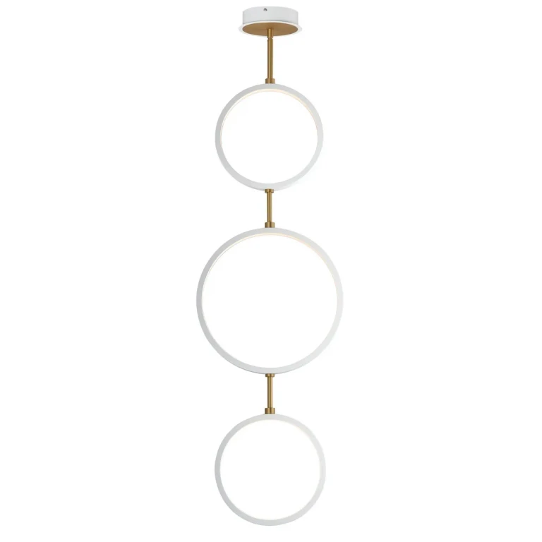 White Gold LED Pendant from the Hoopla Collection