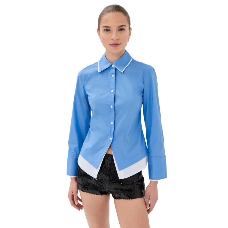 Veronica Beard Bonnie Shirt Cadet 4