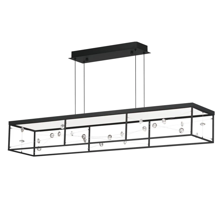 Black LED Linear Pendant from the Entanglement Collection