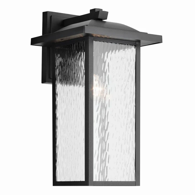 Textured Black Outdoor Wall Mount from the Capanna Collection