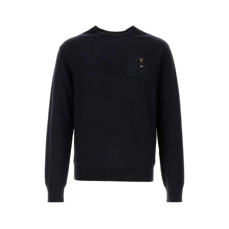 Loewe Navy Blue Wool Blend Sweater
