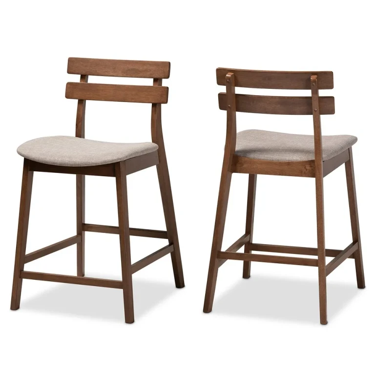 Larine Light Gray Counter Height Stool (Set of 2)