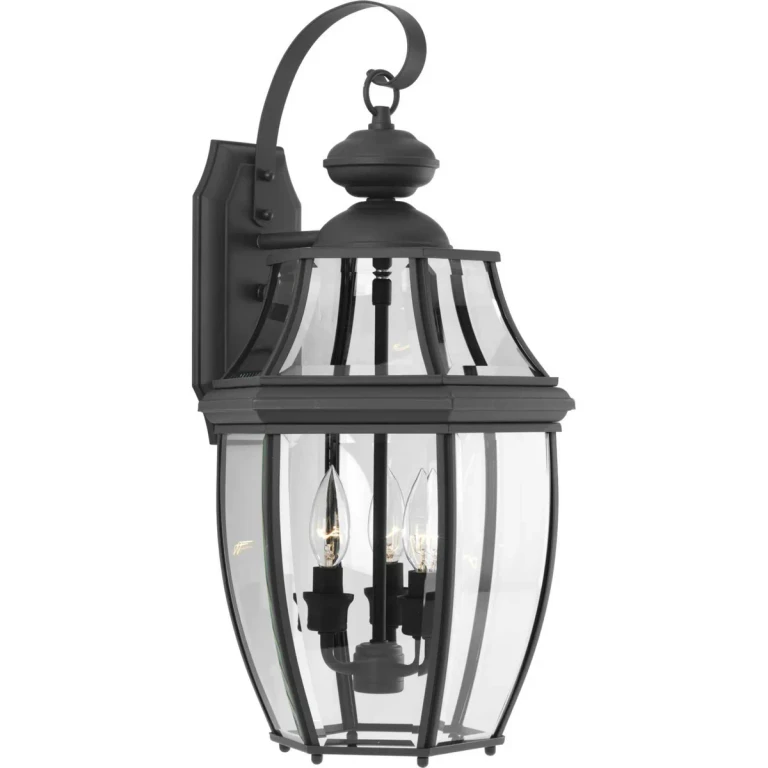 Black Three Light Wall Lantern from the New Haven Collection