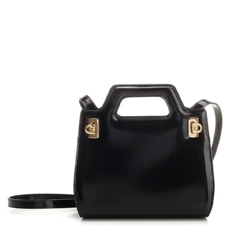 Ferragamo Ladies Black Wanda Mini Bag