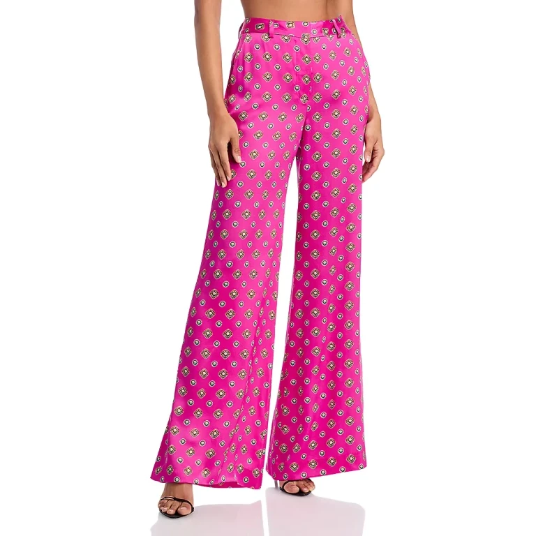 L'Agence Pilar Silk Wide Leg Pants