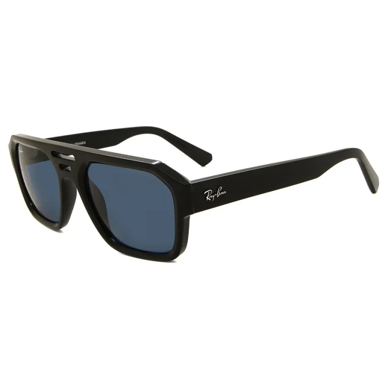 Ray Ban Corrigan Bio Based Dark Blue Navigator Unisex Sunglasses RB4397 667780 54