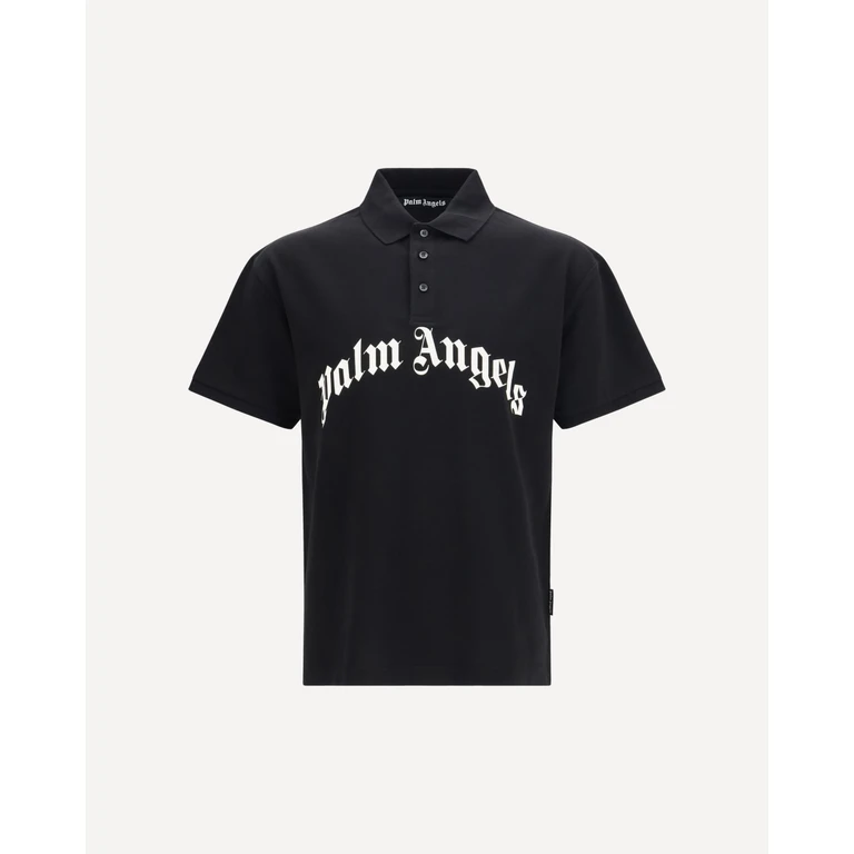 PALM ANGELS Curved logo Polo Male S