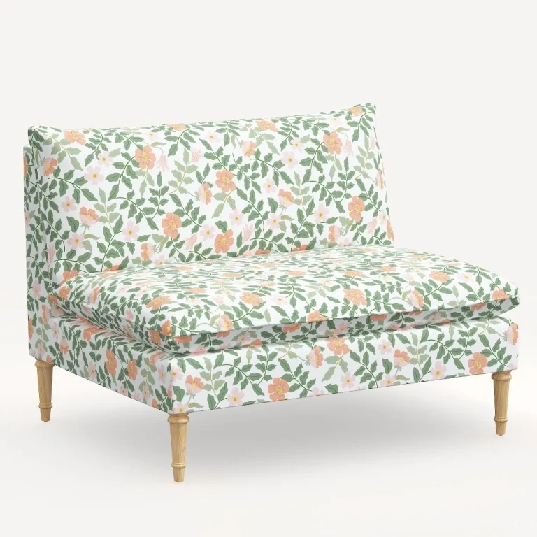 Louie Primrose Blush Armloses Zweisitzer-Sofa