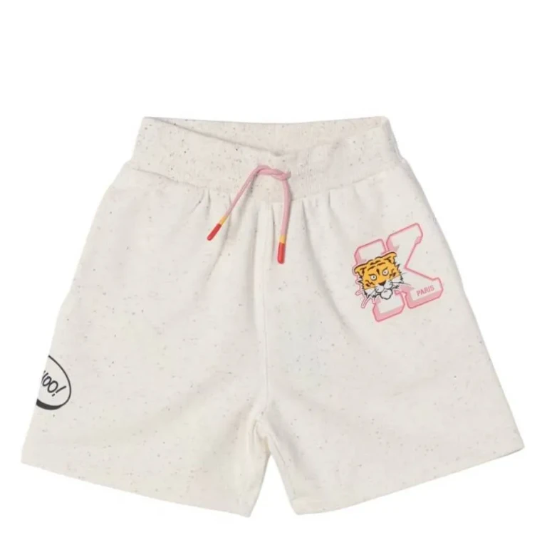 Kenzo Girls Tiger Logo Drawstring Shorts