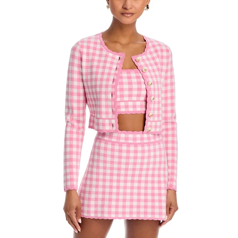 LoveShackFancy Bridgette Crewneck Cardigan Sweater