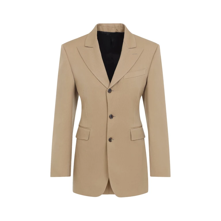 Celine Colonne Jacket Brown Wool - Women