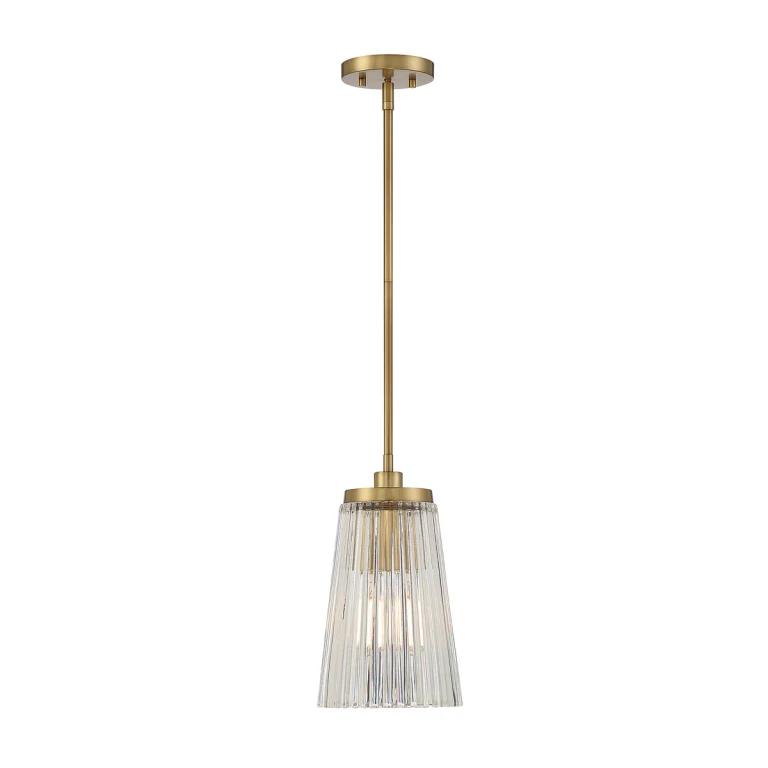 Chantilly 1-LightPendant in Warm Brass