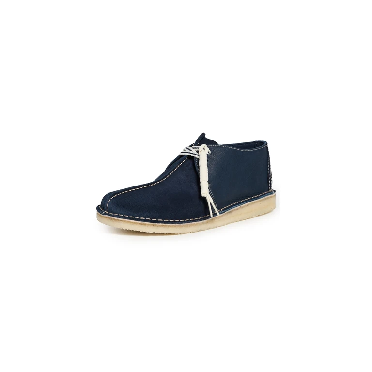 Clarks Suede Desert Trek Shoes Navy Suede 10.5