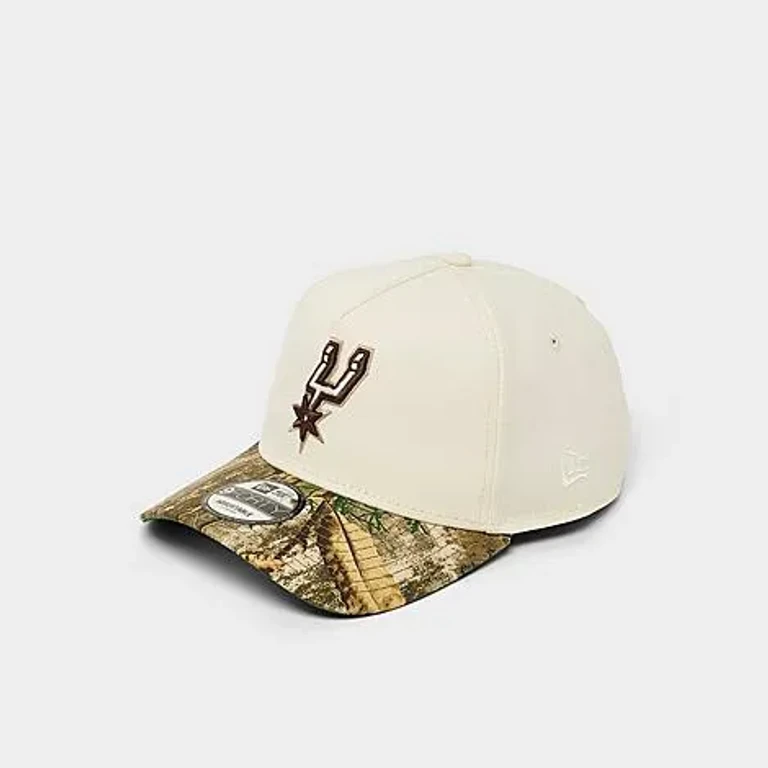 New Era San Antonio Spurs NBA 9FORTY Snapback Hat in Chrome/Real Tree